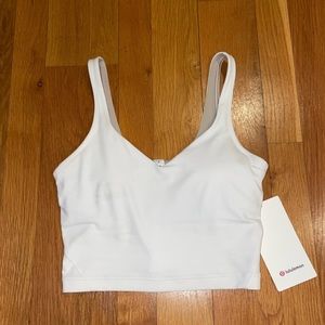 NWT WHITE LULULEMON ALIGN TANK TOP SIZE 4 WITH PADDING